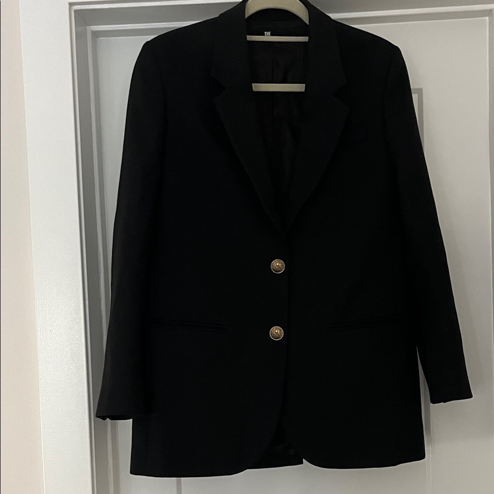The Kooples Black Blazer with Gold Buttons Sz 34 - Picture 9 of 10